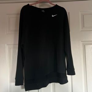 Nike crew pull over black hoodie dri fit